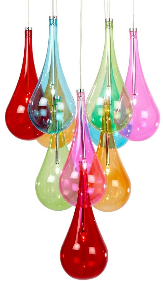 Awesome Famous Coloured Glass Pendant Lights In Multi Coloured Glass 10 Light Stacked Chrome Pendant Niro 10multi (View 12 of 25)
