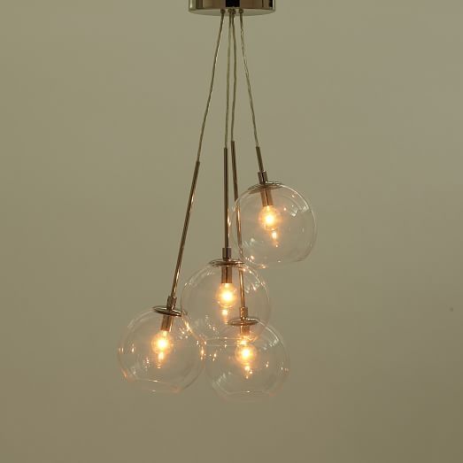 Awesome High Quality Cluster Glass Pendant Light Fixtures Regarding Cluster Glass Pendant West Elm (View 6 of 25)