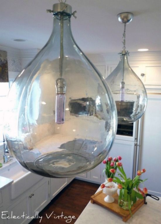 Awesome Well Known Glass Jug Light Fixtures Within Glass Jug Pendant Light Tequestadrum (Photo 11 of 25)
