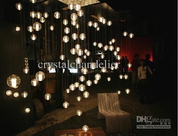 Awesome Wellliked Glass Orb Pendant Lights Inside 36 Lights New Modern Clear Cast Glass Sphereball Chandelier With (View 21 of 25)