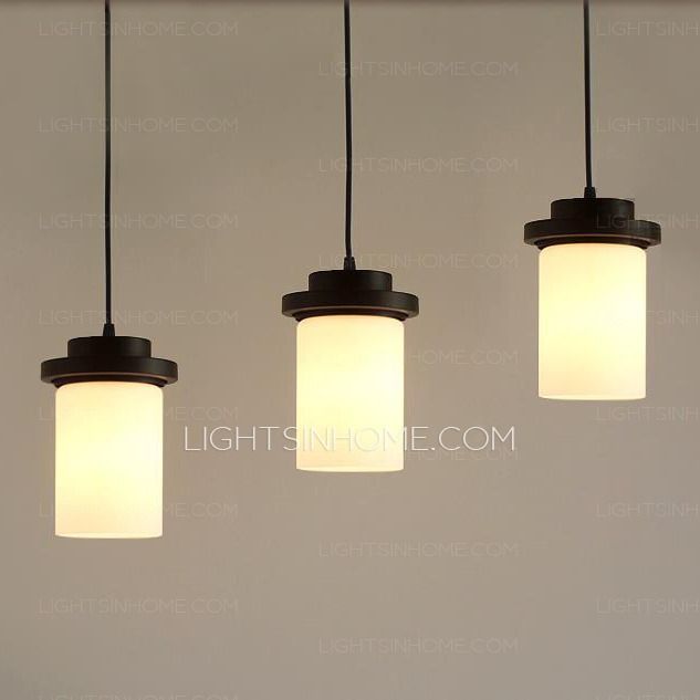 Awesome Widely Used Wrought Iron Pendant Lights With Regard To Simple Wrought Iron 3 Light Modern Pendant Lights (View 16 of 25)