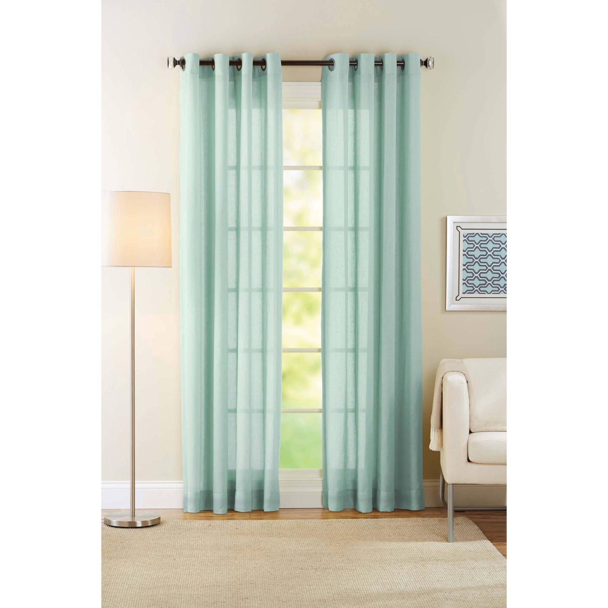 Better Homes And Gardens Semi Sheer Window Curtain Walmart Inside Curtains Sheers (View 9 of 25)