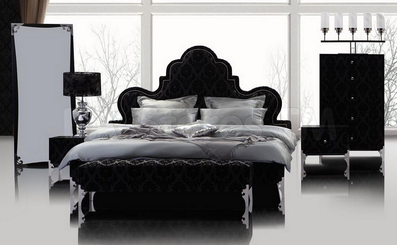 Black Bedroom Furniture Within Gothic Sofas (View 10 of 15)