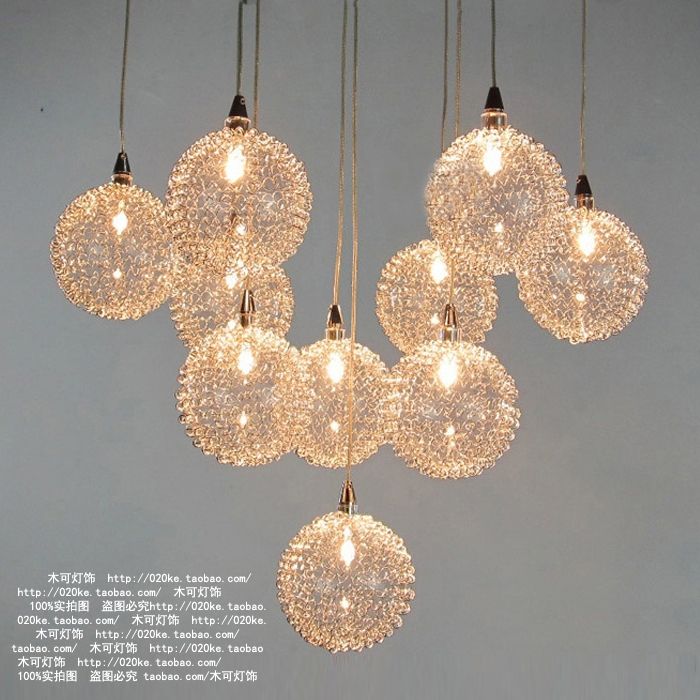 Brilliant Brand New Wire Ball Pendant Lights In 2015 Modern Aluminium Wire Ball Pendant Lights 10 Lights Hanglamp Led Pendant Lamp Fixtures For Restaurant (View 2 of 25)