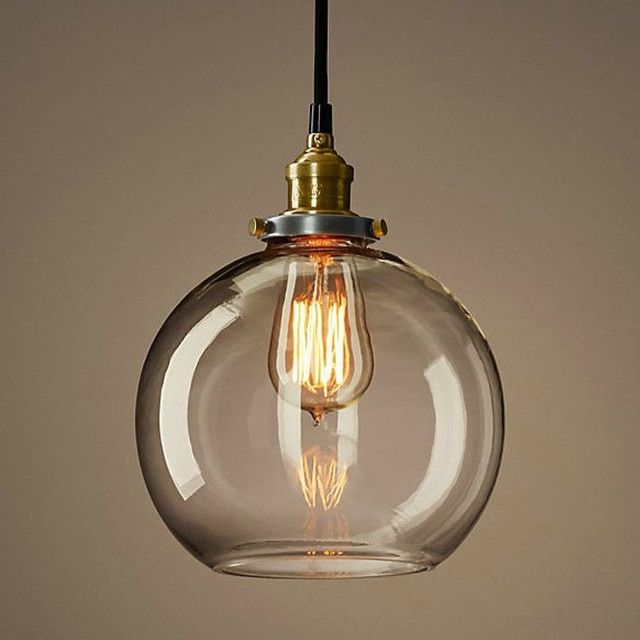 Brilliant Common Glass Orb Pendant Lights Intended For Lovely Glass Ball Pendant Light Red Clear Glass Bubbles Ball (View 8 of 25)