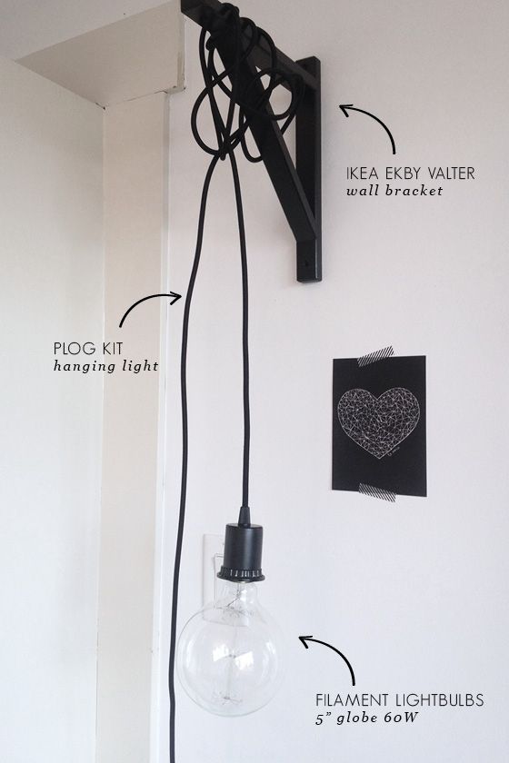 Brilliant Popular Ikea Pendant Light Kits Pertaining To Just Hanging Around Wall Light Diy Little Lessy (Photo 7 of 25)