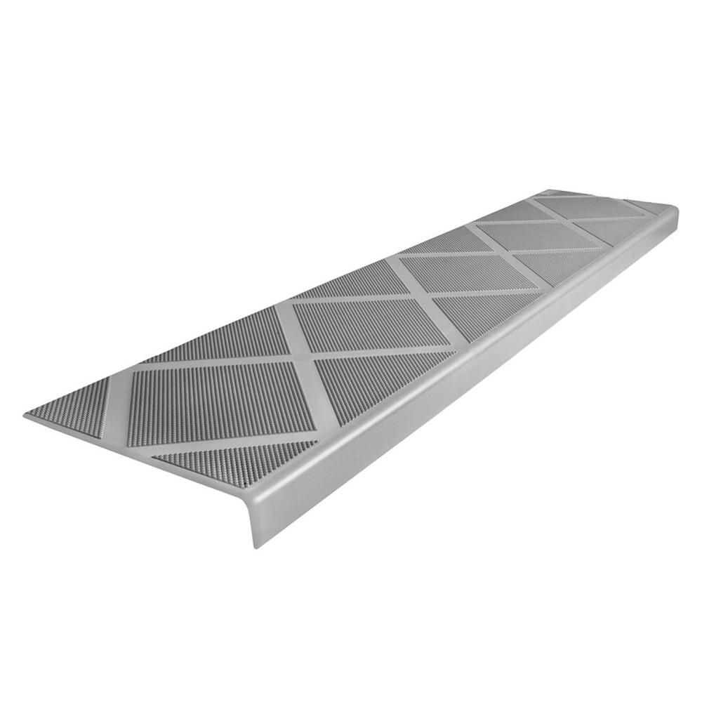 Composigrip Composite Anti Slip Stair Tread 48 In Grey Step Cover Pertaining To Skid Resistant Stair Treads (View 13 of 15)