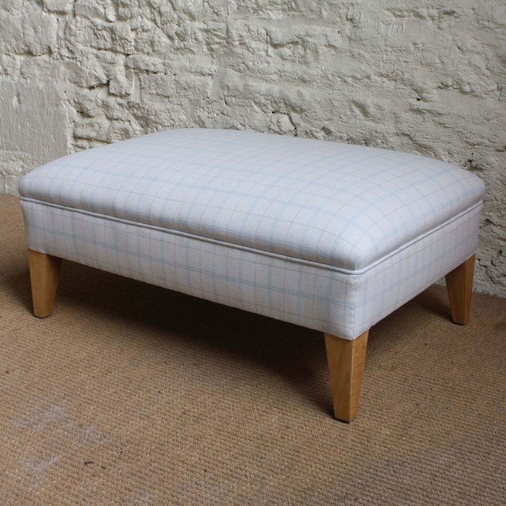 Contemporary Withington Tweed Footstool Footstools Upholstery For Upholstered Footstools (View 9 of 15)