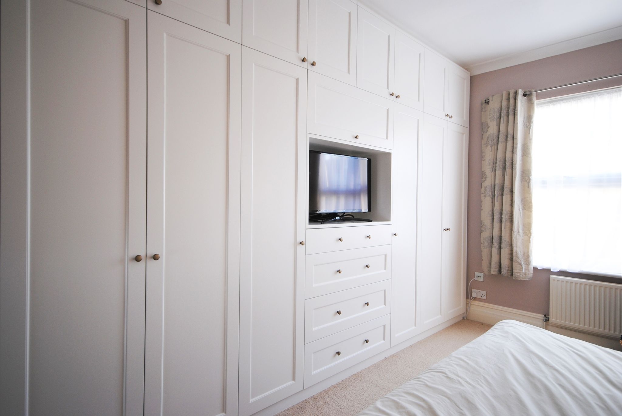 Creative Woodwork Combined A Tv Unit And Wardrobe To Make This Intended For Built In Wardrobes With Tv Space (Photo 14 of 15)