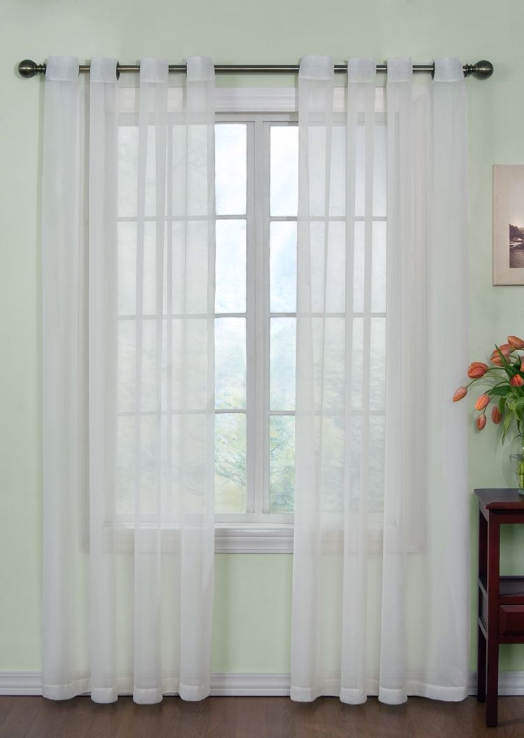 Curtain Fresh Sheer Grommet Curtains White Contemporary In Curtain Sheers (Photo 12 of 25)