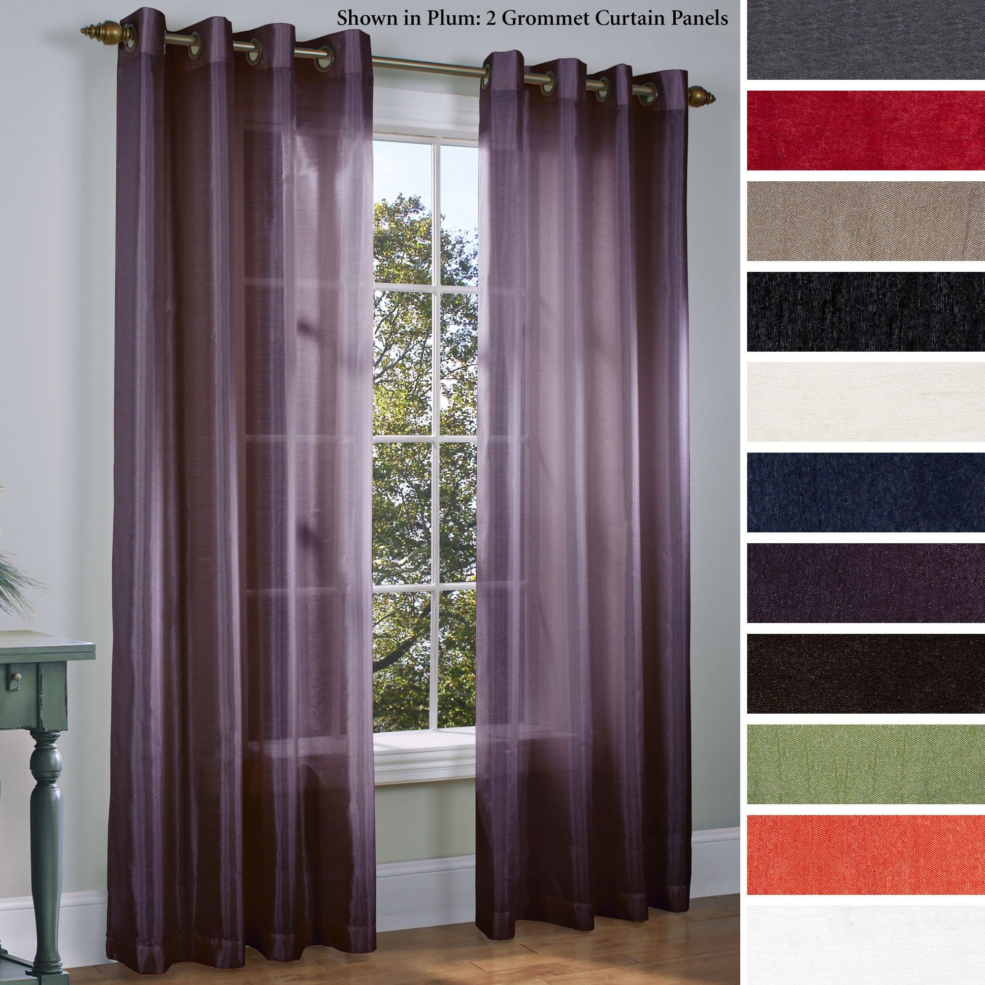Decor Semi Sheer Curtains For Cute Interior Home Decor Ideas In Sheer Grommet Curtain Panels (View 2 of 25)