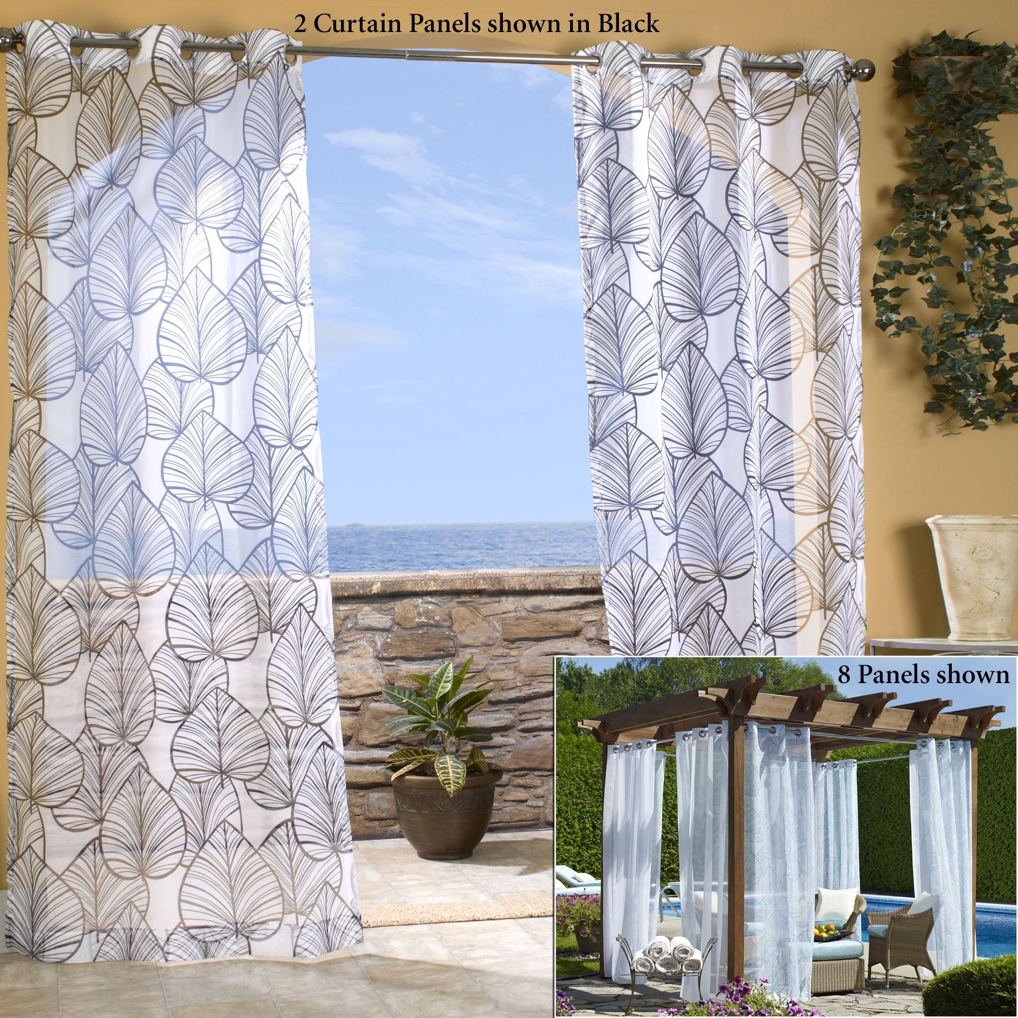 Decorating Exciting Outdoor Curtain Panels For Inspiring Outdoor With Regard To Sheer Grommet Curtain Panels (View 25 of 25)