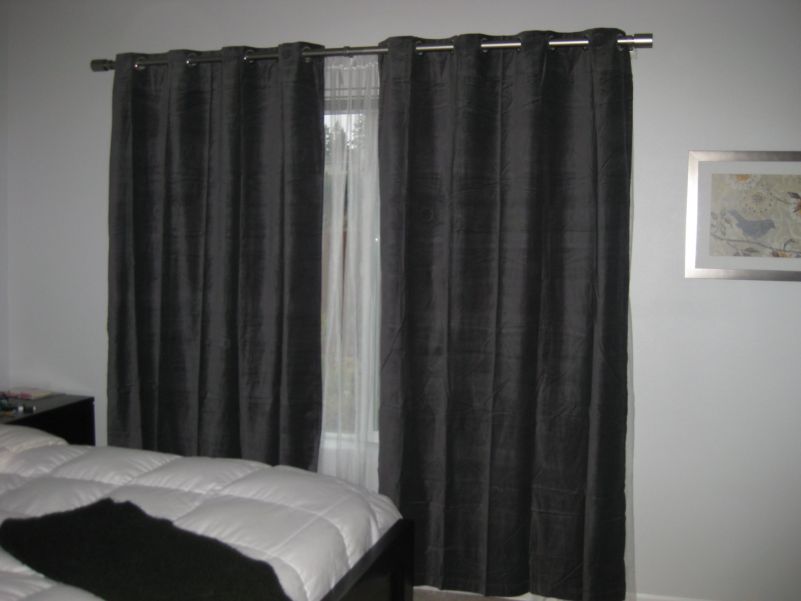 Double Curtain Rod Shower Curtain Double Curtain Rod For More In Double Panel Shower Curtains (View 18 of 25)