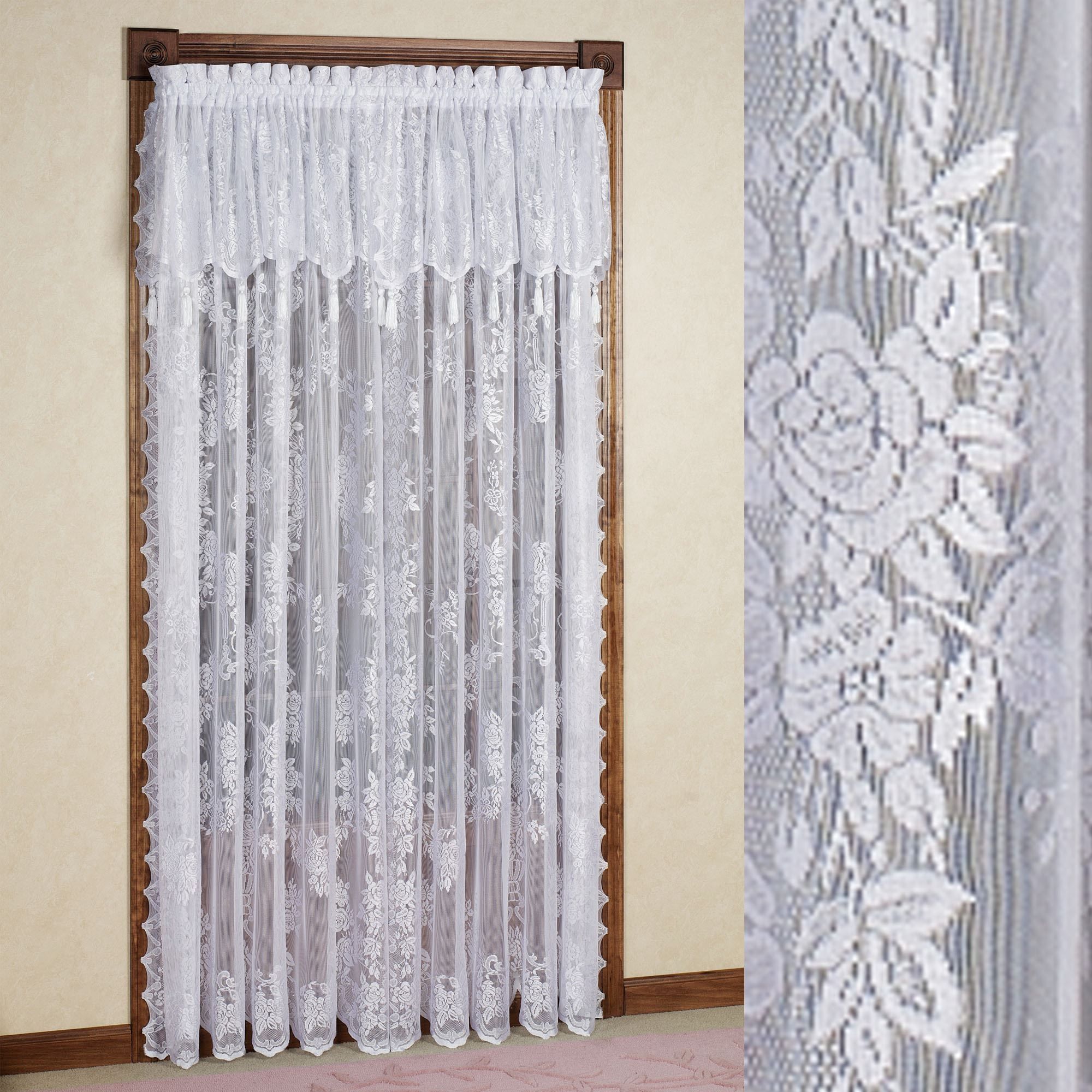 Easy Style Carly Lace Curtain Panel With Attached Valance With Lace Curtains (Photo 1 of 25)