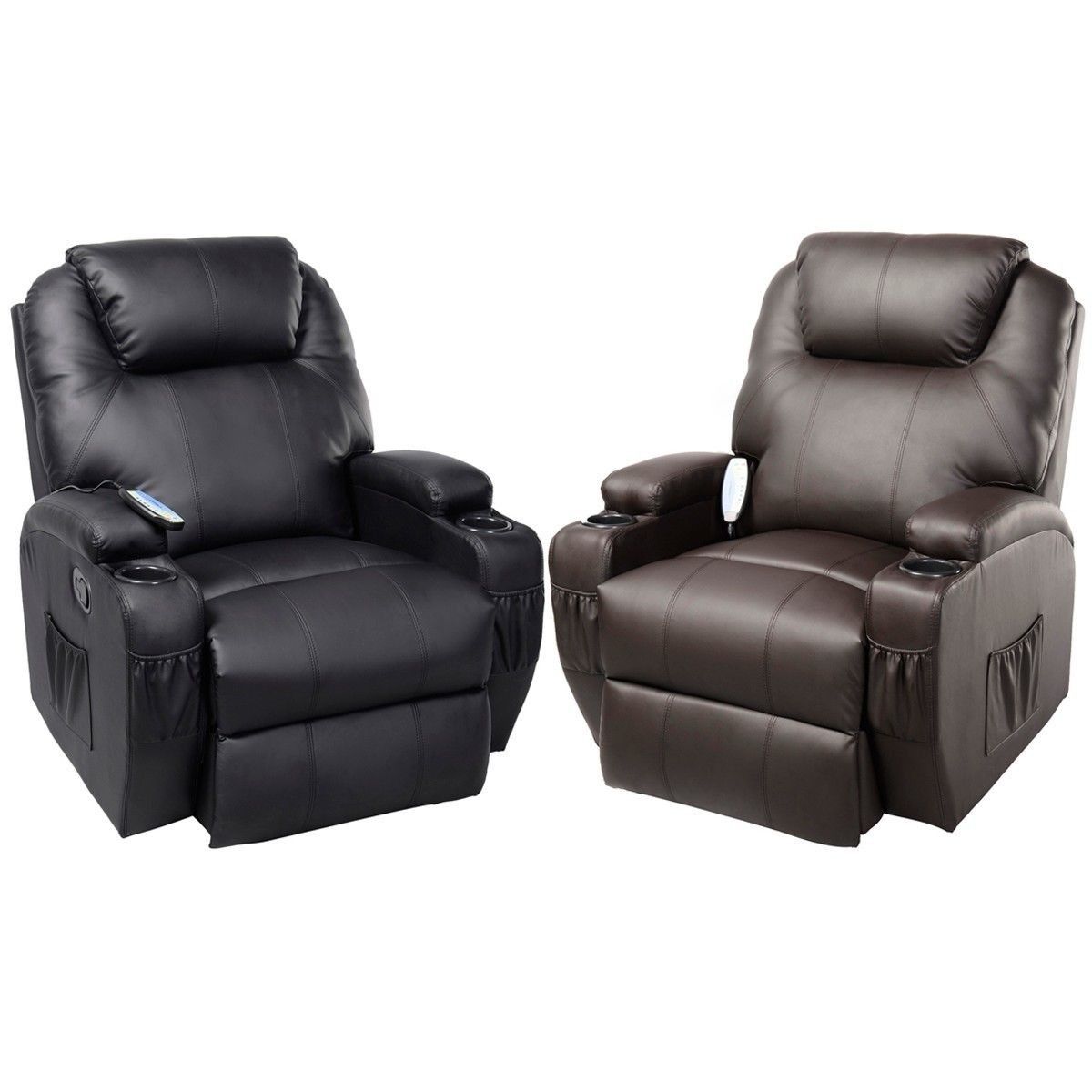 Ergonomic Heated Massage Recliner Sofa Chair Deluxe Lounge In Recliner Sofa Chairs (View 1 of 15)
