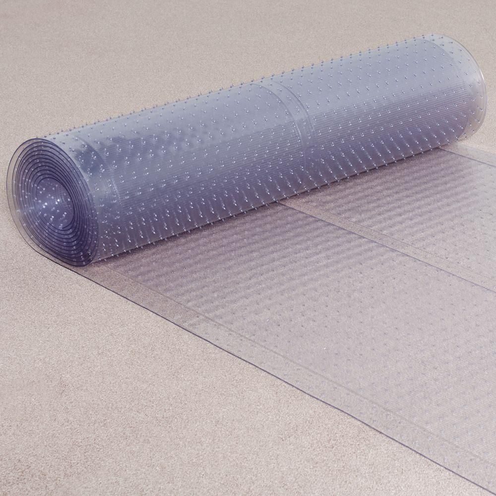 Es Robbins Clear 36 In X 20 Ft Vinyl Ribbed Rug Runner 184016 Regarding Carpet Protector Mats For Stairs (View 7 of 15)