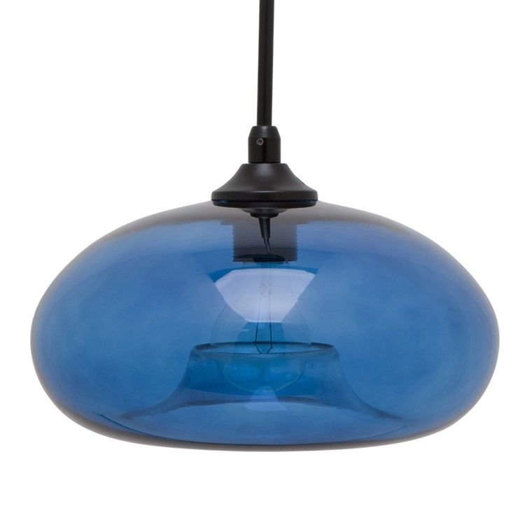 Excellent High Quality Turquoise Blue Glass Pendant Lights Within Nuevo Living William Glass Pendant Lamp In Blue Modernist Lighting (View 12 of 25)