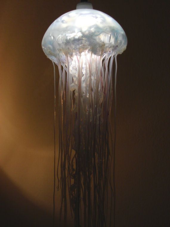 Excellent Popular Jellyfish Pendant Lights With 58 Jellyfish Lamp Blown Glass Jellyfish Table Lamp Cobalt (View 16 of 25)