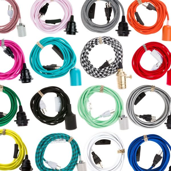 Fantastic Common Coloured Cord Pendant Lights Within The Best Selection Of Pendant Light Cord Sets On The Internet We (View 13 of 25)