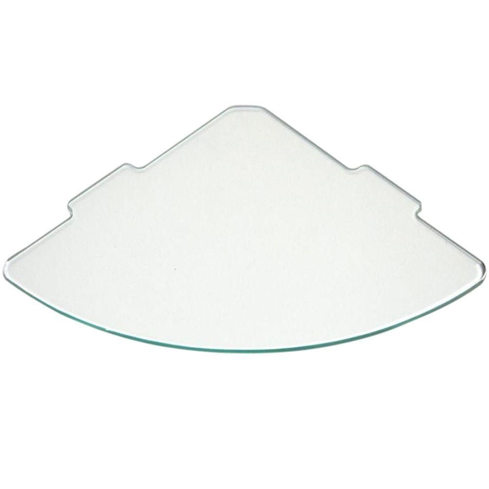 Floating Glass Shelves 14 In Curve Glass Corner Shelf Price Inside Floating Glass Corner Shelf (View 7 of 15)