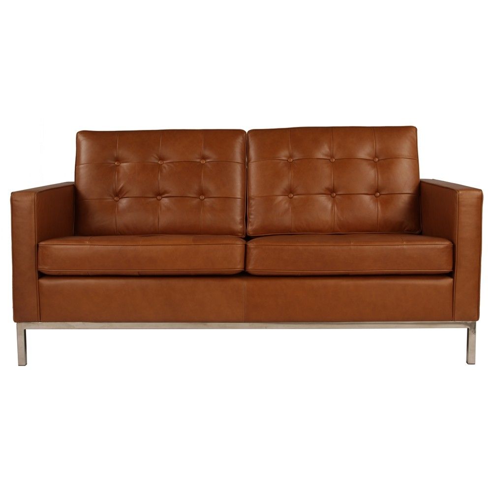 Florence Knoll Sofa 2 Seater Sofa Replica In Leather Sofas Throughout Florence Leather Sofas (View 13 of 15)