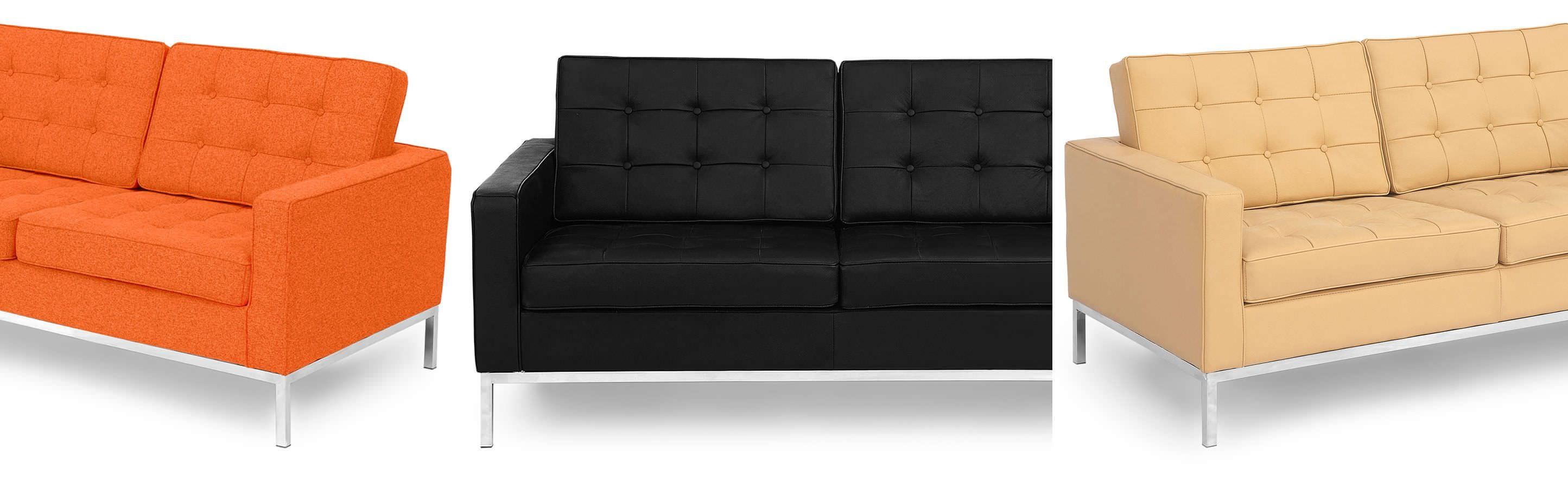 Florence Knoll Style Loveseat 2 Seater Small Sofa Mid Century Modern In Florence Sofas And Loveseats (View 7 of 15)