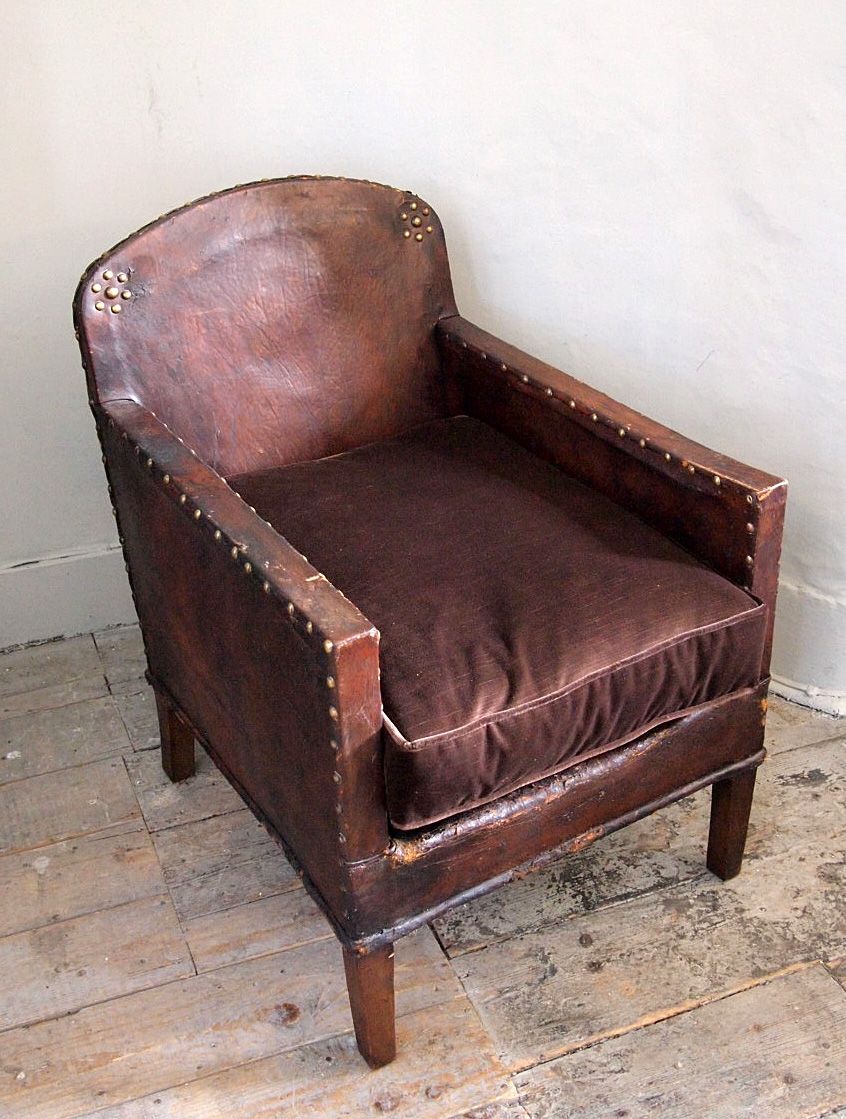 French Leather Armchair Circa 1900 Leather In Great Condition And Throughout Vintage Leather Armchairs (View 12 of 15)