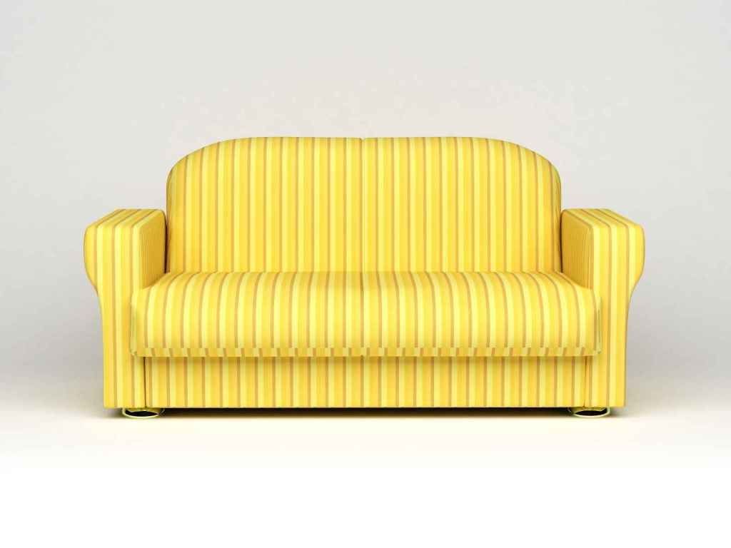 Furniture 20 Yellow Striped Fabric Sofa With Metal Pertaining To Yellow Sofa Chairs (View 9 of 15)