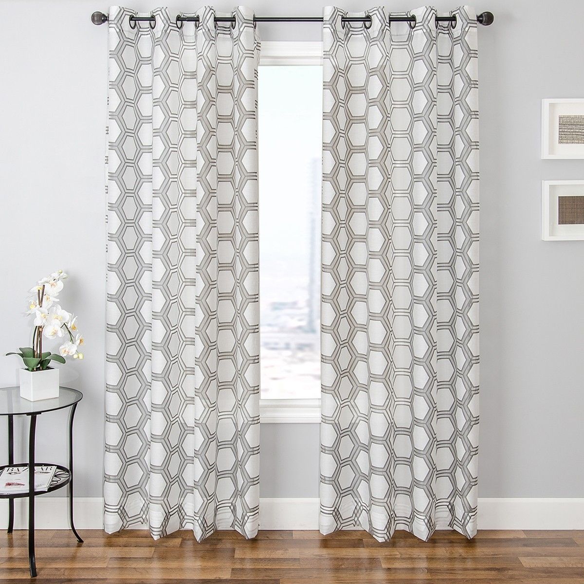 Gray Printed Curtains Curtain Menzilperde With Regard To Pattern Curtain Panels (Photo 6 of 25)