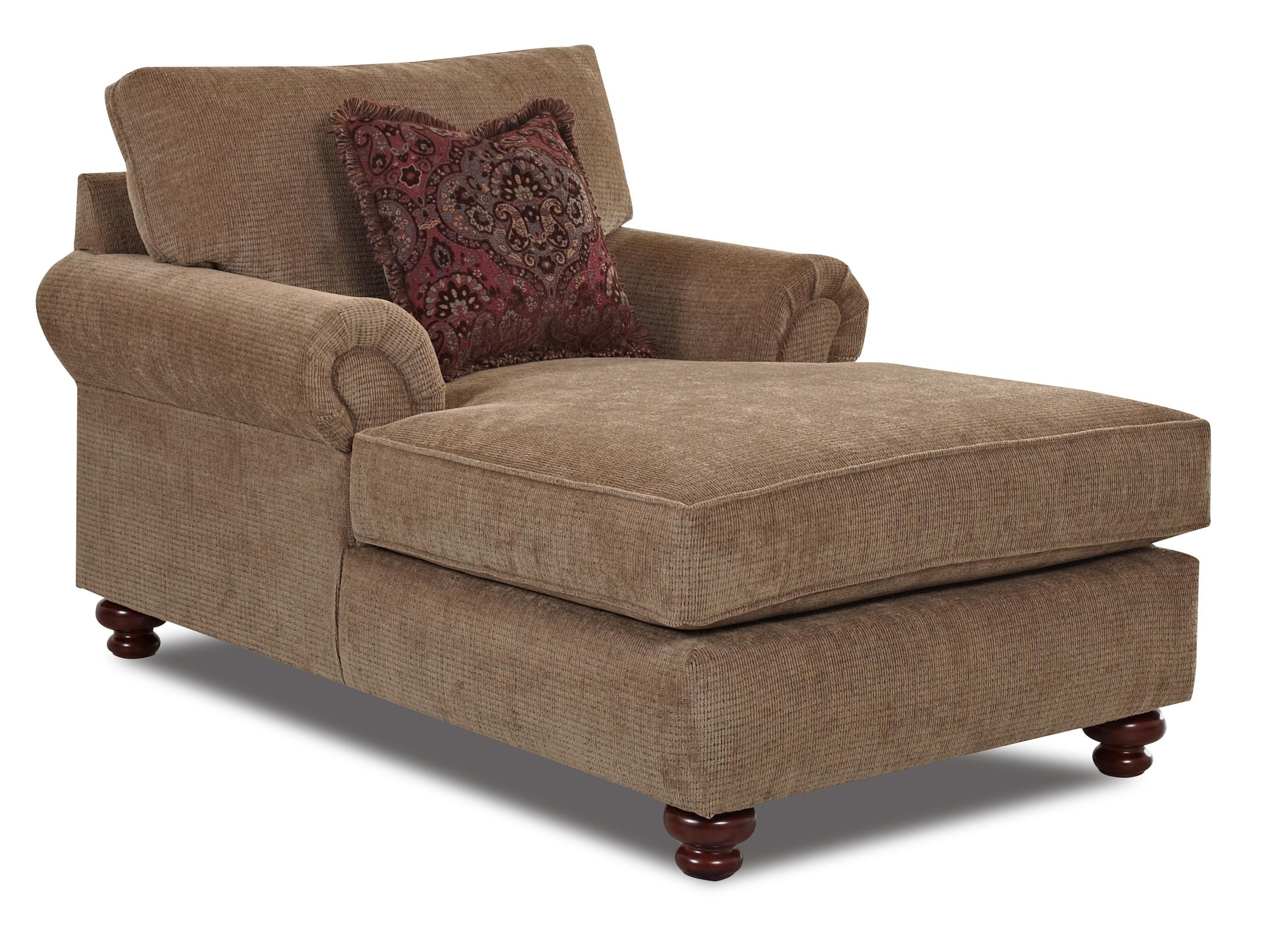 Greenvale Traditional Chaise Lounge Klaussner Wolf Furniture With Lounge Sofas And Chairs (View 10 of 15)