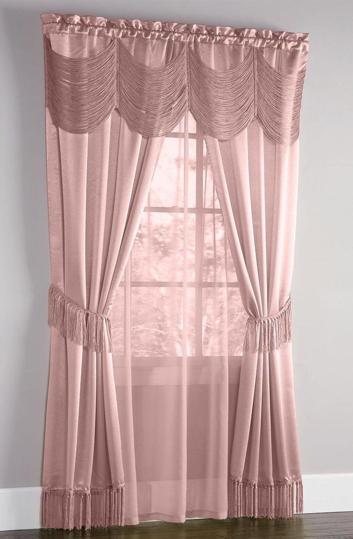 Halley Complete Curtain Set Mauve Achim Draperies For Mauve Sheer Curtains (View 2 of 25)