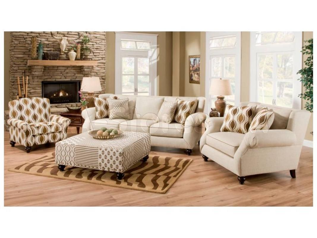 Hazel Simply Linen 4 Pc Sofa Set Sofa Chair Accent Chair And Throughout Sofa Chair With Ottoman (View 8 of 15)
