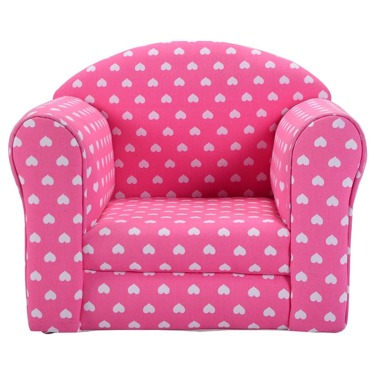 Heart Shaped Printed Armrest Children Couch 2 Colors Sofas Intended For Toddler Sofa Chairs (View 7 of 15)