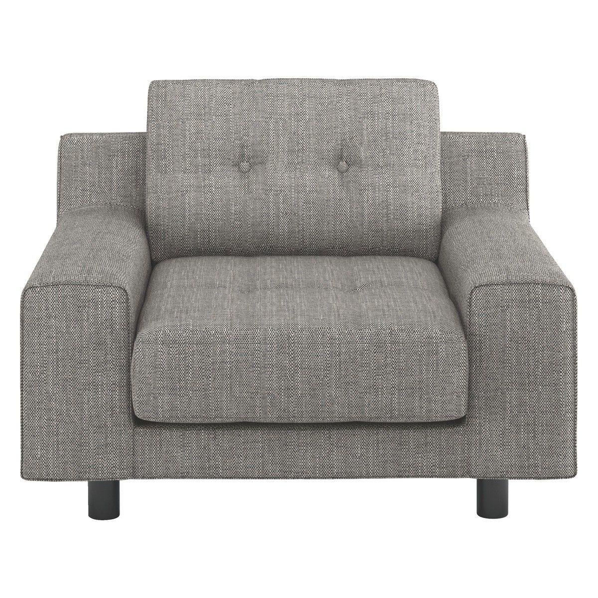 Hendricks Black And White Italian Woven Fabric Armchair Buy Now Regarding Fabric Armchairs (View 9 of 15)