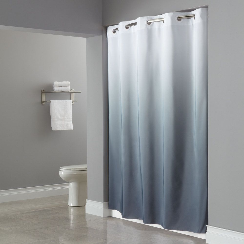 Hookless White Shower Curtain Curtains Decoration Regarding Hookless Fabric Shower Curtain Liner (Photo 3 of 25)