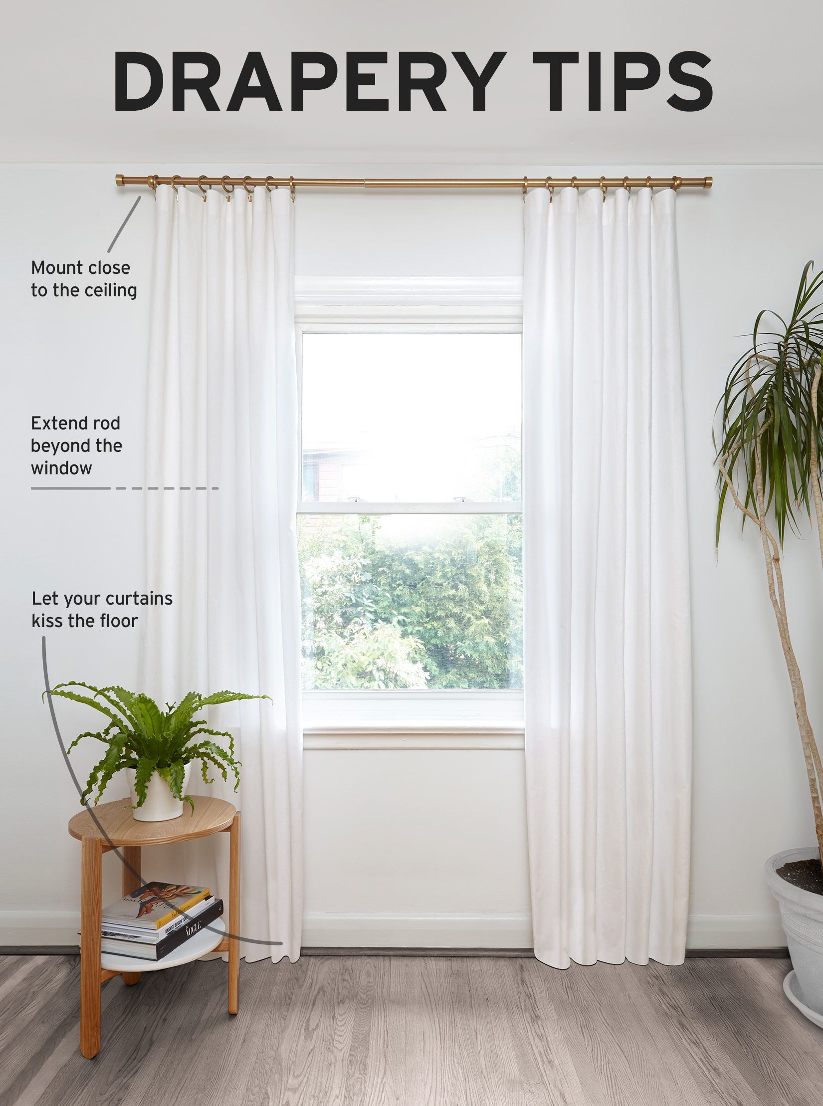 How To Hang Curtains Tips From Designer Andrew Pike Umbra Intended For Hanging Curtains (Photo 1 of 25)