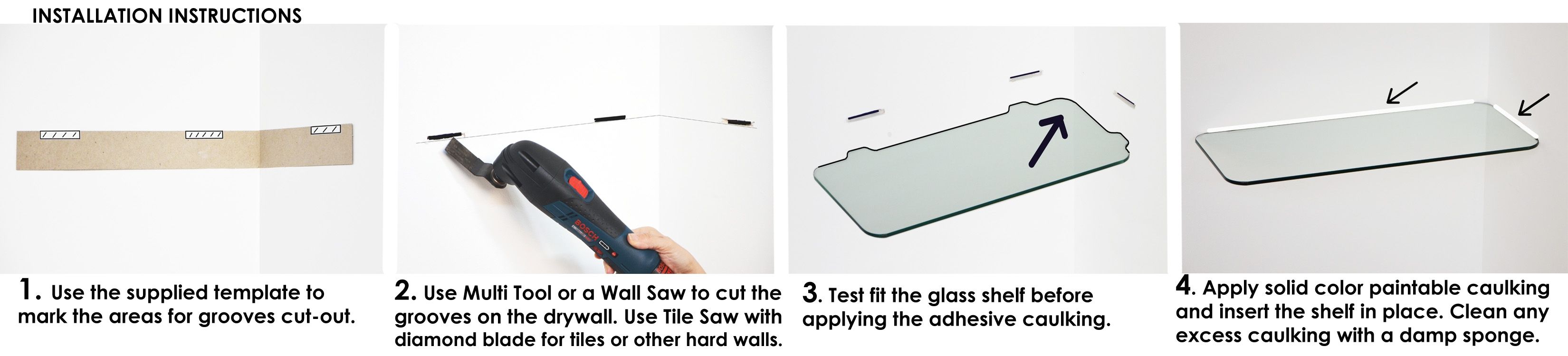 How To Install Floating Shelves Floating Glass Shelves Store Throughout Floating Glass Corner Shelf (View 4 of 15)
