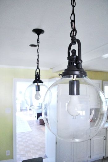 Impressive Elite Young House Love Pendant Lights In Hanging Two Oversized Glass Kitchen Pendants Young House Love (View 11 of 25)