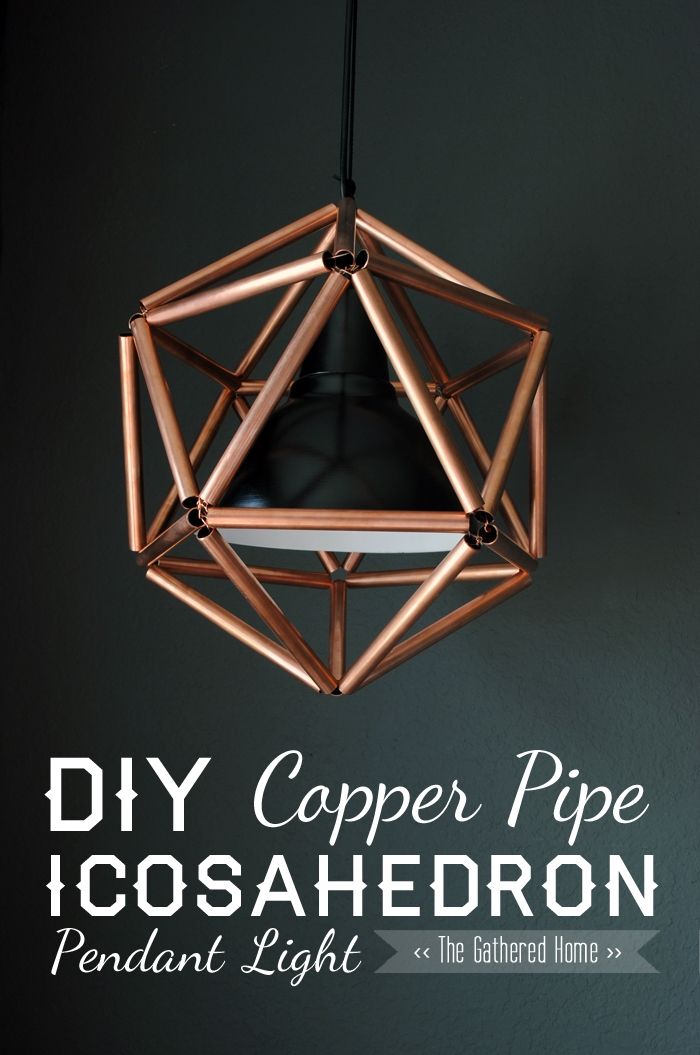 Impressive Trendy Dodecahedron Pendant Lights Regarding Copper Pipe Icosahedron Light Fixture (View 8 of 25)