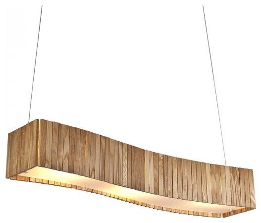 Impressive Wellliked Wooden Pendant Lights Throughout Wooden Island Pendant Light Contemporary Kitchen Island (View 22 of 25)