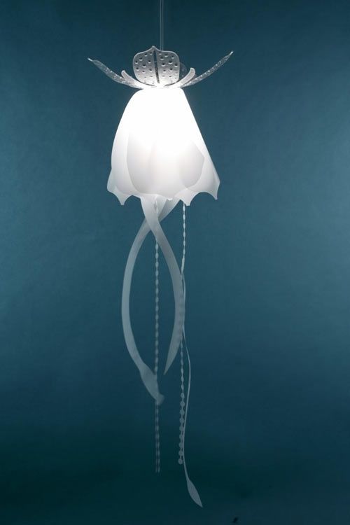Innovative Popular Jellyfish Pendant Lights Regarding Hanging Lamps That Look Like Jellyfish Design Milk (View 22 of 25)
