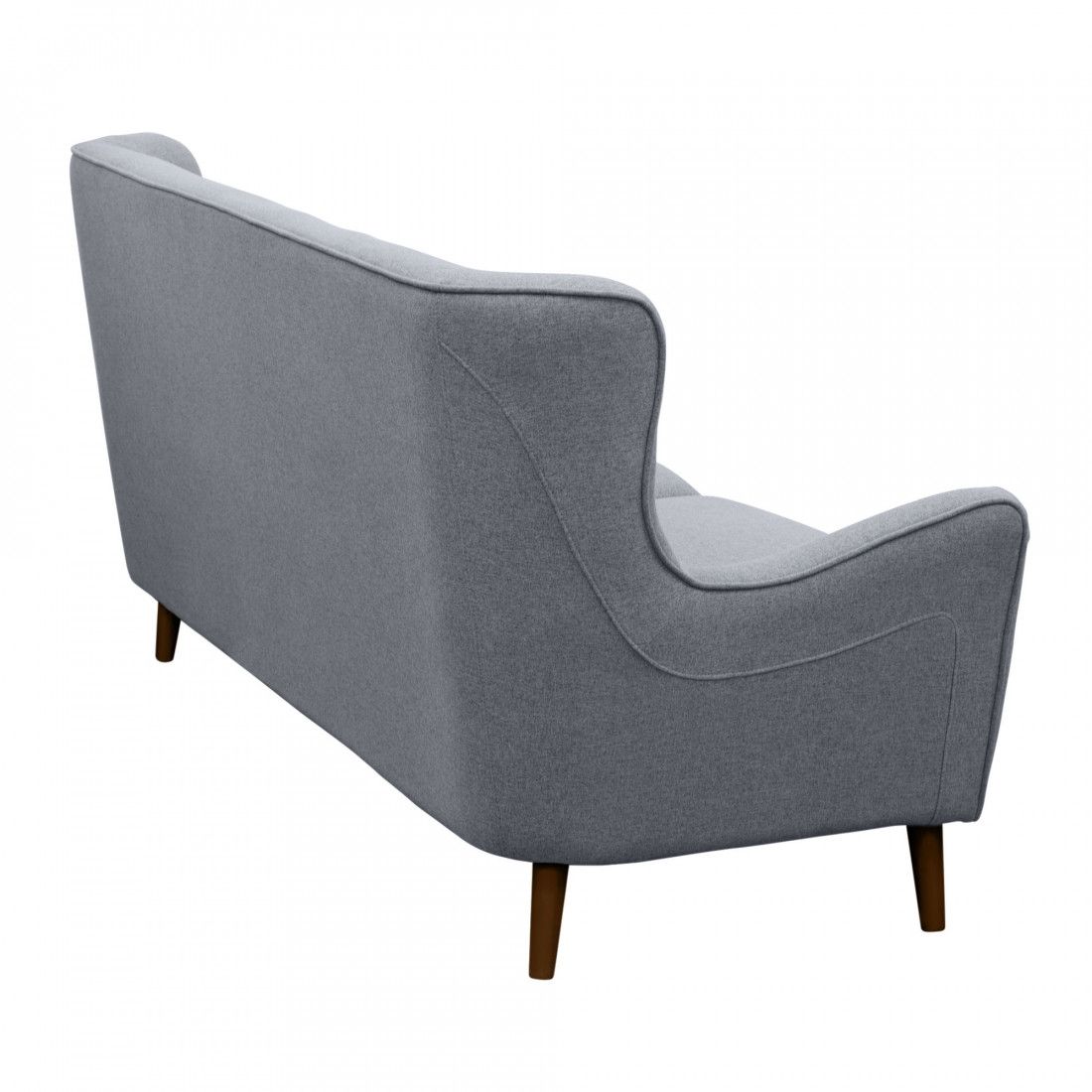 Jasper Retro Sofa With Button Tuft And Wood Leg In Grey With Retro Sofas And Chairs (View 4 of 15)