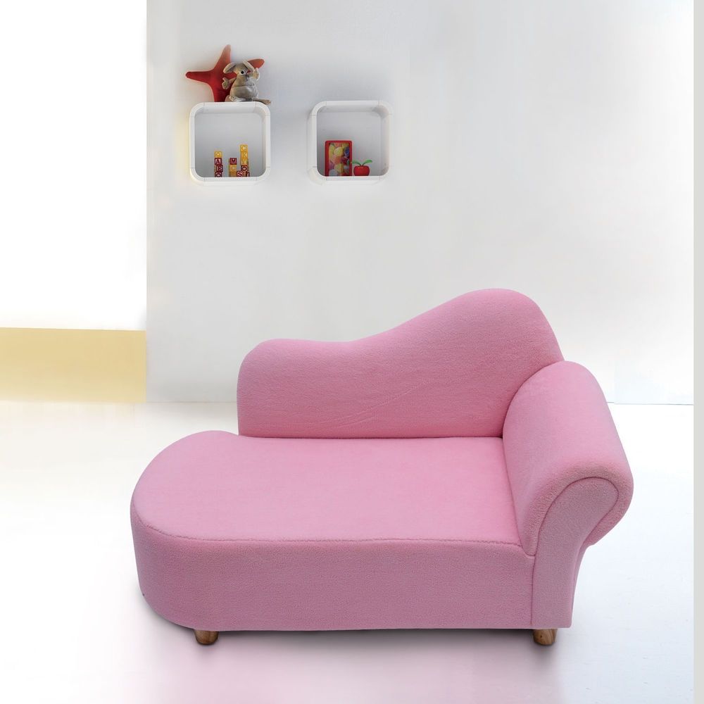 Kids Sofa Girls Pink Armchair Children Velvet Chaise Longue Chair In Kids Sofa Chair And Ottoman Set Zebra (View 12 of 15)