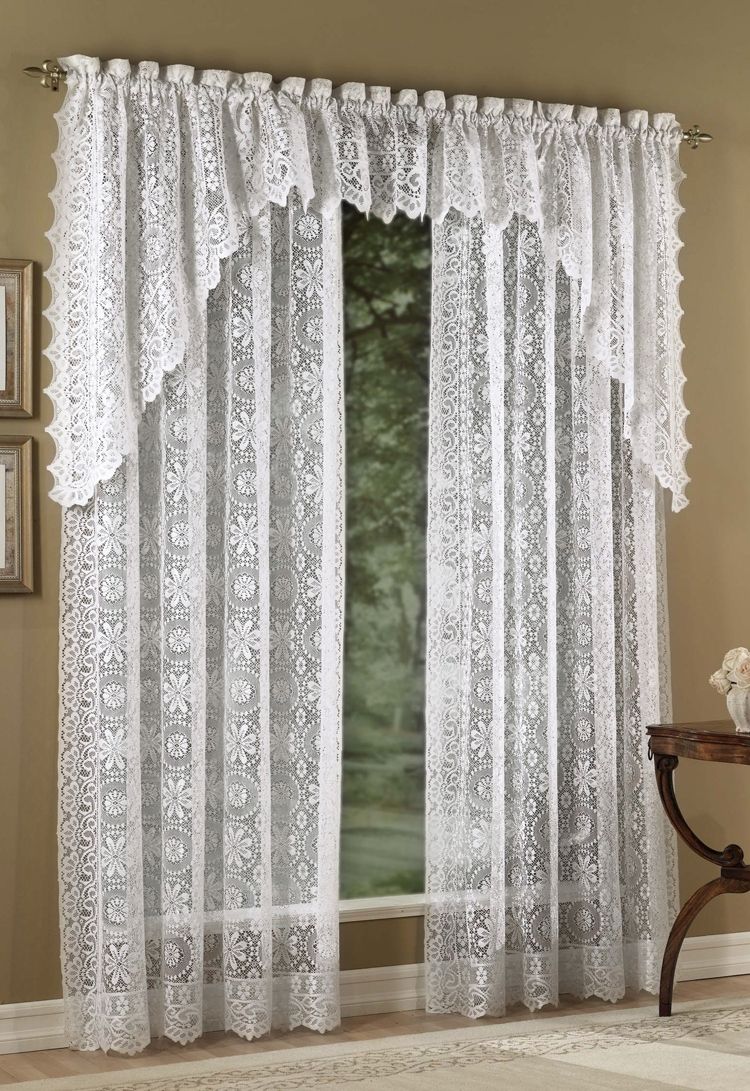 Lace Curtains Swags Galore Curtains In Lace Curtain Sets (View 1 of 25)