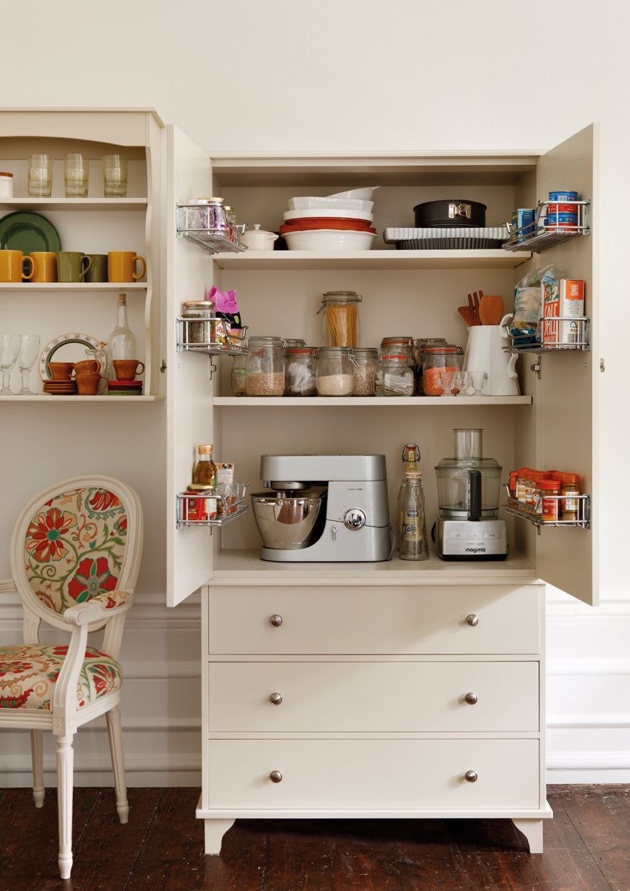 Larder Cupboard The Dormy House Also Available In French Grey Within Free Standing Kitchen Larder Cupboards 