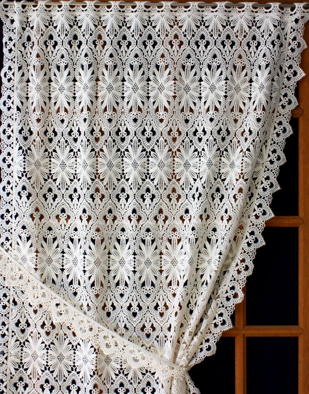 Macrame Lace Curtains For Lace Curtains (View 25 of 25)