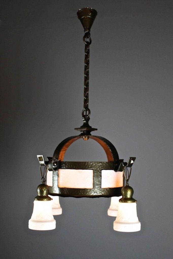 Magnificent Brand New Arts And Crafts Pendant Lights Inside Arts Crafts Hand Hammered Fixture 4 Light (Photo 5 of 25)