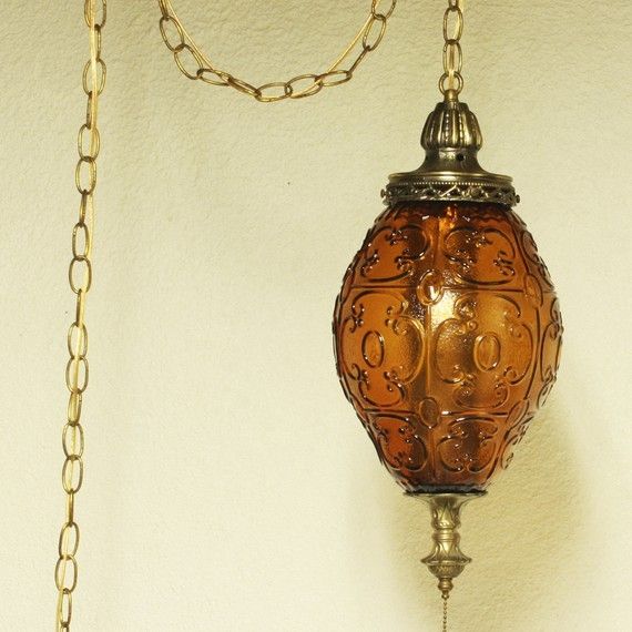 Magnificent New Pull Chain Pendant Lights Inside Vintage Hanging Light Hanging Lamp Amber Globe Chain Cord (View 20 of 25)