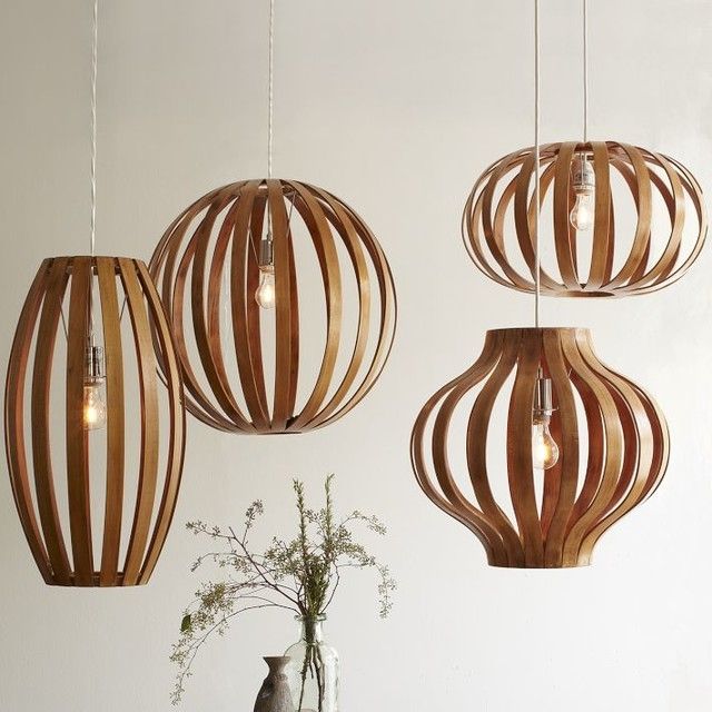 Wood Veneer Pendant Lights | Pendant Lights Ideas