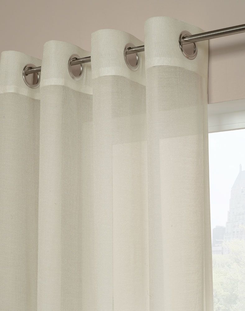 Melrose Shimmer Sheer Grommet Curtain Panel Curtainworks Regarding Sheer Grommet Curtain Panels (View 20 of 25)